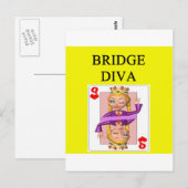 dubbele brugspeler briefkaart (Voorkant / Achterkant)