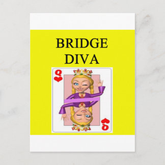 dubbele brugspeler briefkaart
