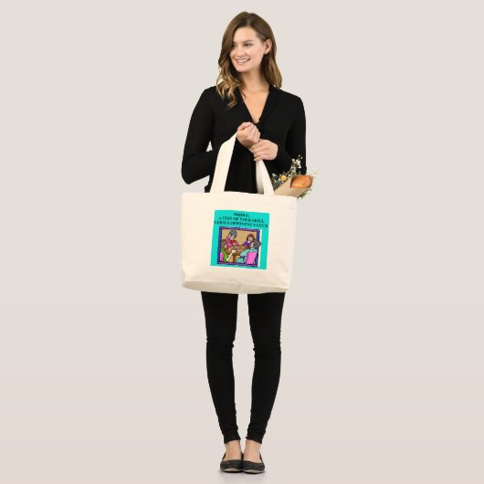 dubbele brugspeler grote tote bag (Voorkant (model))