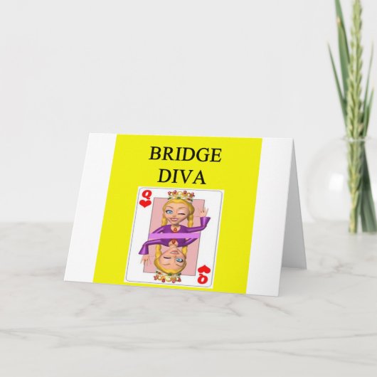 dubbele brugspeler kaart (Voorkant)