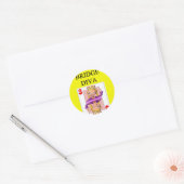 dubbele brugspeler ronde sticker (Envelop)