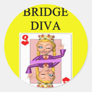 dubbele brugspeler ronde sticker