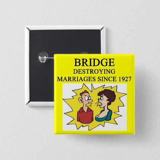 dubbele brugspeler vierkante button 5,1 cm (Voorkant /achterkant)