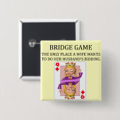 dubbele brugspeler vierkante button 5,1 cm (Voorkant /achterkant)