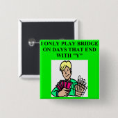 dubbele brugspeler vierkante button 5,1 cm (Voorkant /achterkant)