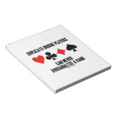 Dubbele brugspelers kunnen nooit overanalyseren notitieblok (Schuin)