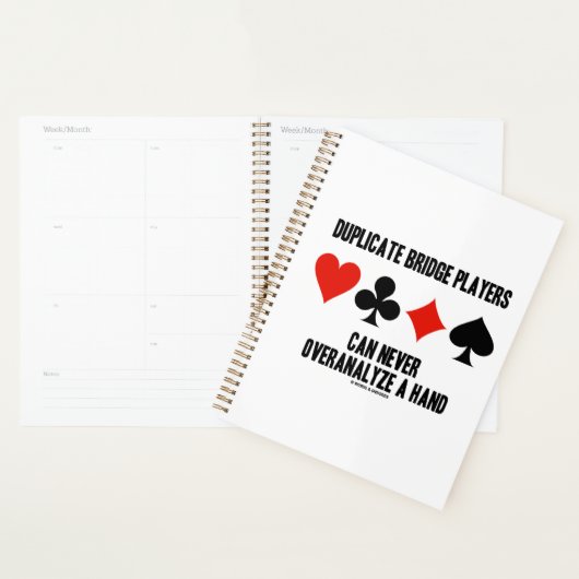 Dubbele brugspelers kunnen nooit overanalyseren planner (Display)