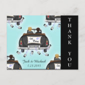 Dubbele Bruidegom Huwelijk Dank Je Kaart (Voorkant)