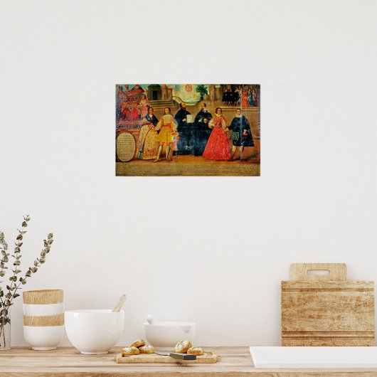 Dubbele bruiloft tussen twee Inca-vrouwen Poster (Keuken)