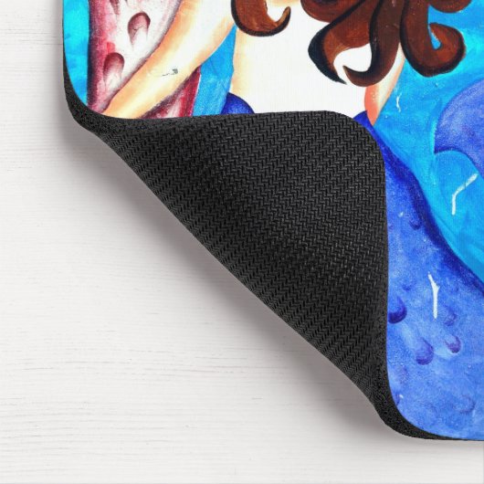 dubbele brunette mermaid mousepad muismat (Hoek)