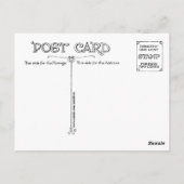 "DUBBELE BUBBELE" VLOERENDE VANTASEL BRIEFKAART (Achterkant)