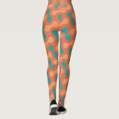 Dubbele Bubble Perzik Geel Minimale Patroon Leggings (Achterkant)
