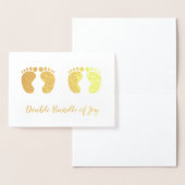 Dubbele bundel Joy Twins New Baby Gold Folie Kaarten (Display)