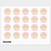 Dubbele Carriage Twin Meisjes Ronde Sticker (Vel)