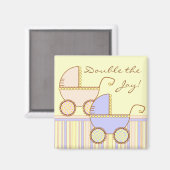 Dubbele Carriage Twins Magnet (Voorkant / Achterkant)