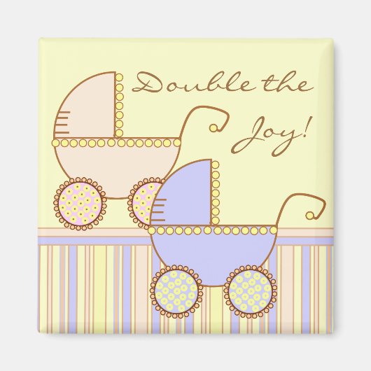 Dubbele Carriage Twins Magnet (Voorkant)