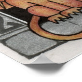 Dubbele Celtic Gargoyle afdrukken Poster (Hoek)