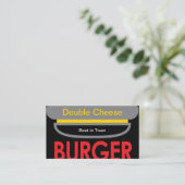 Dubbele Cheese Burger Visitekaartje (Staand voorkant)