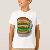Dubbele Cheeseburger T-shirt (Voorkant)