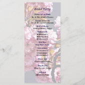 Dubbele Cherry Blossom Branches Wedding Programme Programmakaart (Achterkant)