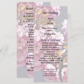 Dubbele Cherry Blossom Branches Wedding Programme Programmakaart (Voorkant / Achterkant)