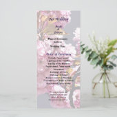 Dubbele Cherry Blossom Branches Wedding Programme Programmakaart (Staand voorkant)