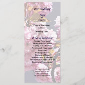 Dubbele Cherry Blossom Branches Wedding Programme Programmakaart (Voorkant)