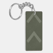 Dubbele Chevron Mosgroene Sleutelhanger – Aanpasba (Voorkant Links)