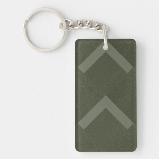Dubbele Chevron Mosgroene Sleutelhanger – Aanpasba (Voorkant)