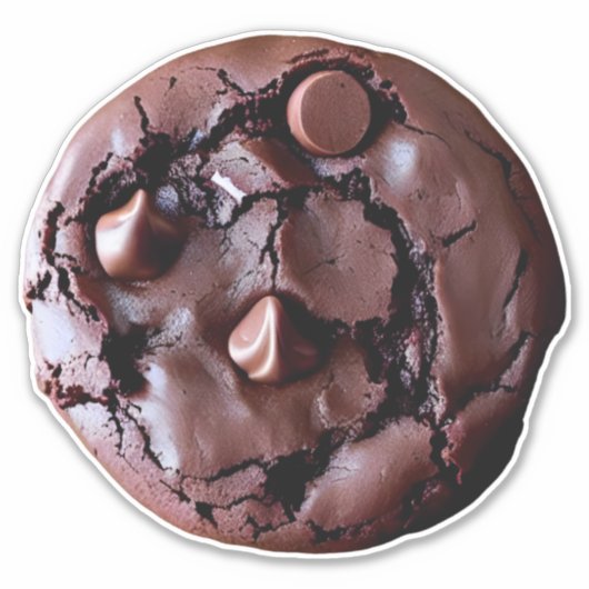 Dubbele chocolade koekjesticker sticker (Voorkant)