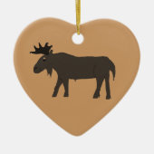 Dubbele chocolade Moose-sierplant Keramisch Ornament (Voorkant)