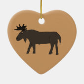Dubbele chocolade Moose-sierplant Keramisch Ornament (Achterkant)