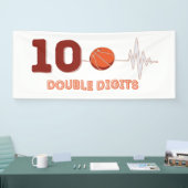 Dubbele cijfers 10 jaar oud Birthday Boy Basketbal Spandoek (Beurs)
