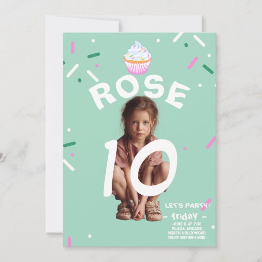 Dubbele Cijfers Feest Bash Kaart (Voorkant)