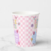 Dubbele cijfers Preppy Patch 10e verjaardagsfeest Papieren Bekers (Rechts)