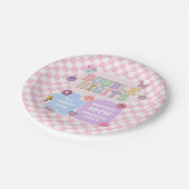 Dubbele cijfers Preppy Patch 10e verjaardagsfeest Papieren Bordje (Gekanteld)