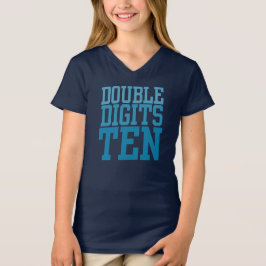 Dubbele cijfers TEN 10e verjaardag T-shirt