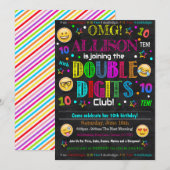 Dubbele cijfers Uitnodiging tot vrijdag (Voorkant / Achterkant)