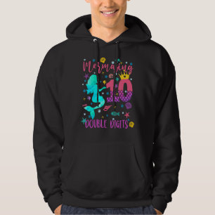 Dubbele cijfers van de zeemeermin van 10 jaar oude hoodie