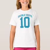 DUBBELE CIJFERS VARSITY #10 BIRTHDAY T-shirt (Voorkant)