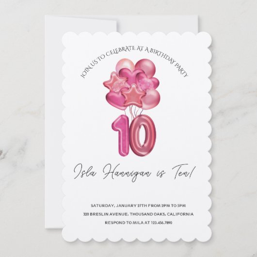 Dubbele cijfers Verjaardag Bash Kaart (Voorkant)