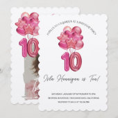 Dubbele cijfers Verjaardag Bash Kaart (Voorkant / Achterkant)