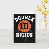 Dubbele cijfers Verjaardag Decoraties Jongen 10e B Kaart (Gele Bloem)