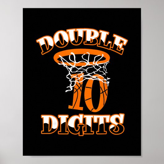Dubbele cijfers verjaardagsdecoraties Jongen 10 Sk Poster (Voorkant)