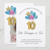 Dubbele Cijfers Verjaardagsfeest Kaart (Voorkant / Achterkant)