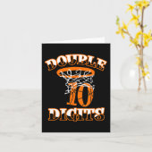Dubbele cijfers Verjaarddes Jongen 10 Basketba Kaart (Gele Bloem)