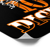 Dubbele cijfers Verjaarddes Jongen 10 Basketba Poster (Hoek)