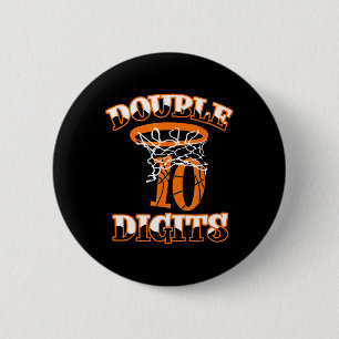 Dubbele cijfers Verjaarddes Jongen 10 Basketba Ronde Button 5,7 Cm