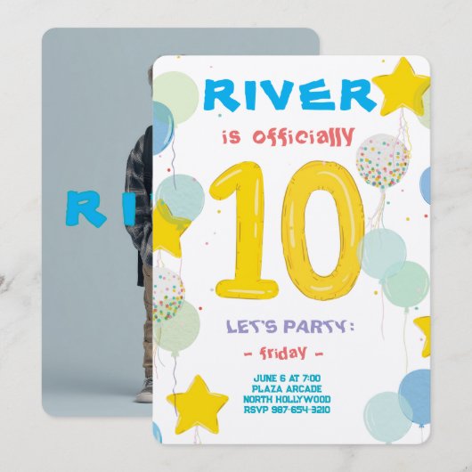 Dubbele cijfers viering Bash Kaart (Voorkant / Achterkant)