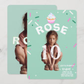 Dubbele cijfers viering feest kaart (Voorkant / Achterkant)